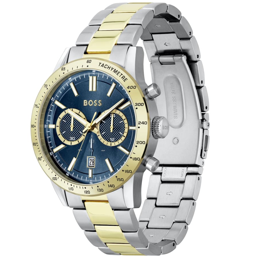 Hugo boss watches gold and blue online